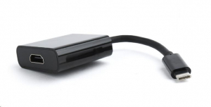 Gembird Cablexpert USB-C -> HDMI female adapter, fekete (A-CM-HDMIF-01)