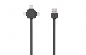 Allocacoc USB kábel szürke  (9003GY/USBC15)