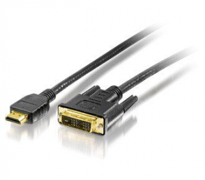 Equip 119325 HDMI - DVI kábel, aranyozott, 5m