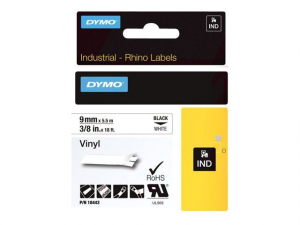 DYMO LM "D1" Feliratozógép szalag vinyl 9 mm fehér (18443)