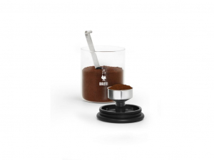 Bialetti barattolo üveg fedővel ellátott kávétartó és kanál (DCDESIGN07)