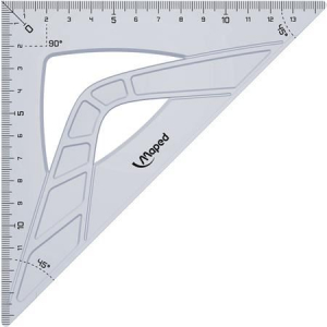 Maped "Geometric" háromszög vonalzó, 45°, 21cm (IMA242421)