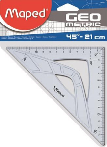 Maped "Geometric" háromszög vonalzó, 45°, 21cm (IMA242421)