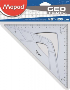 Maped "Geometric" háromszög vonalzó, 45°, 26cm (IMA242426)