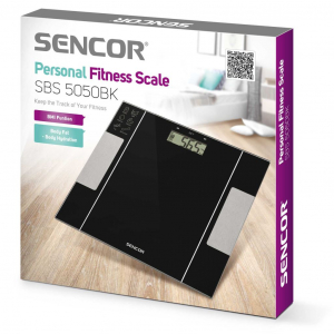 Sencor SBS 5050BK digitális fitnesz személymérleg fekete