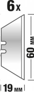 KWB PROFI SAFETY KNIFE biztonsági fémházas trapézkés tartalék pengével a markolatban, 160 mm (013310)