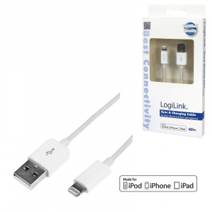 LogiLink Apple Lightning - USB csatlakozó kábel 1 m fehér (UA0199)