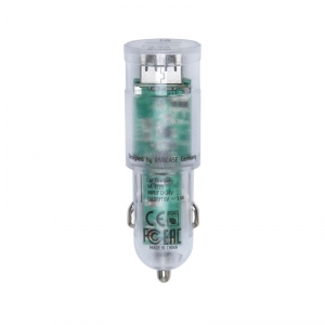 RivaCase Rivapower VA4225 TD2 (2 USB /3.4 A) autós töltő Lightning kábellel átlátszó  (4260403573457)