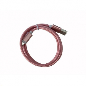 BlackBird USB -> USB-C harisny&aacute;zott k&aacute;bel, 1m, r&oacute;zsasz&iacute;n (BH206)