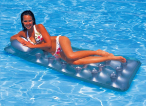 Intex ezüst színű poharas matrac párnával 188x71cm (58894EU)