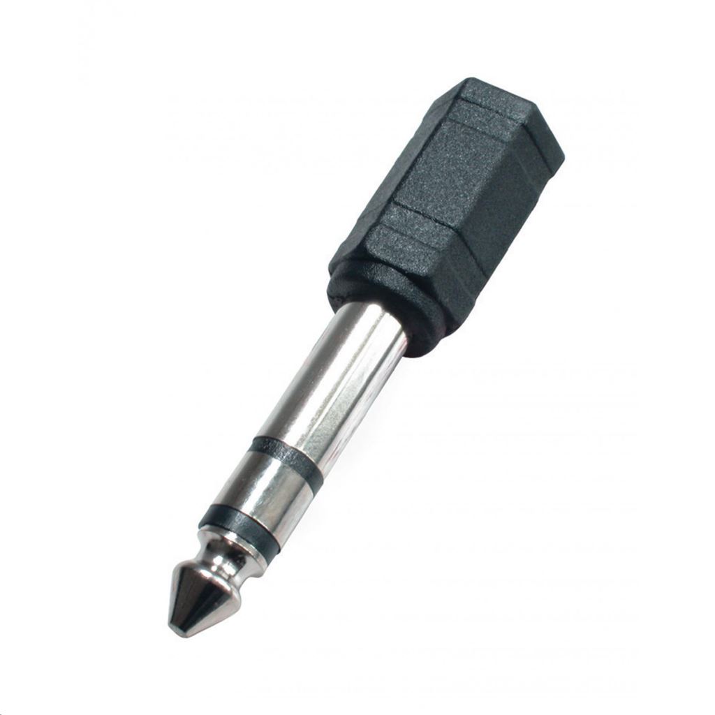 Somogyi 6,3mm sztereó csatlakozó - 3,5mm sztereó aljzat adapter fekete bliszter (AC 9X)