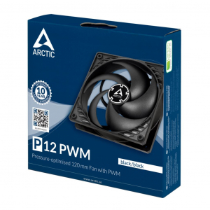 Arctic P12 PWM ház hűtő ventilátor 12cm fekete-fekete (ACFAN00119A)