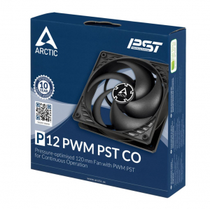 Arctic P12 PWM PST CO ház hűtő ventilátor 12cm fekete-fekete (ACFAN00121A)