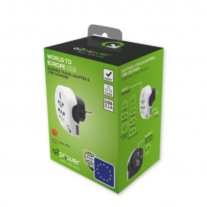 Somogyi Utazóadapter, "World to Europe" USB (1.100110)