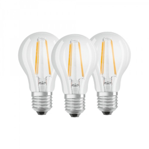 Osram BASE Clas LED fényforrás E27 7W Körte meleg fehér filament (3db) (4058075819290)