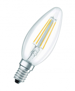 Osram BASE Clas LED fényforrás E14 4W Gyertya meleg fehér filament (3db) (4058075819313)