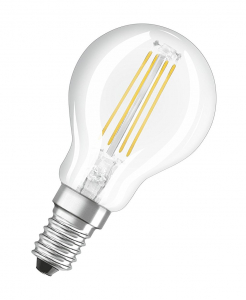 Osram BASE Clas LED fényforrás E14 4W Kisgömb meleg fehér filament (3db) (4058075819337)