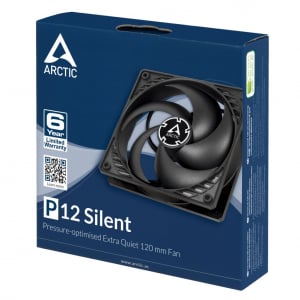 Arctic P12 Silent ház hűtő ventilátor 12cm fekete (ACFAN00130A)