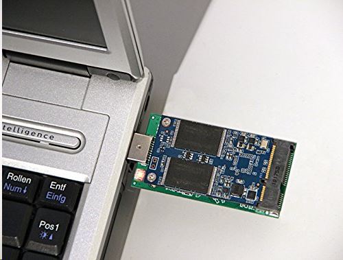 Delock USB 3.0, A-típusú csatlakozódugó > teljes méretű mSATA átalakító (62681)