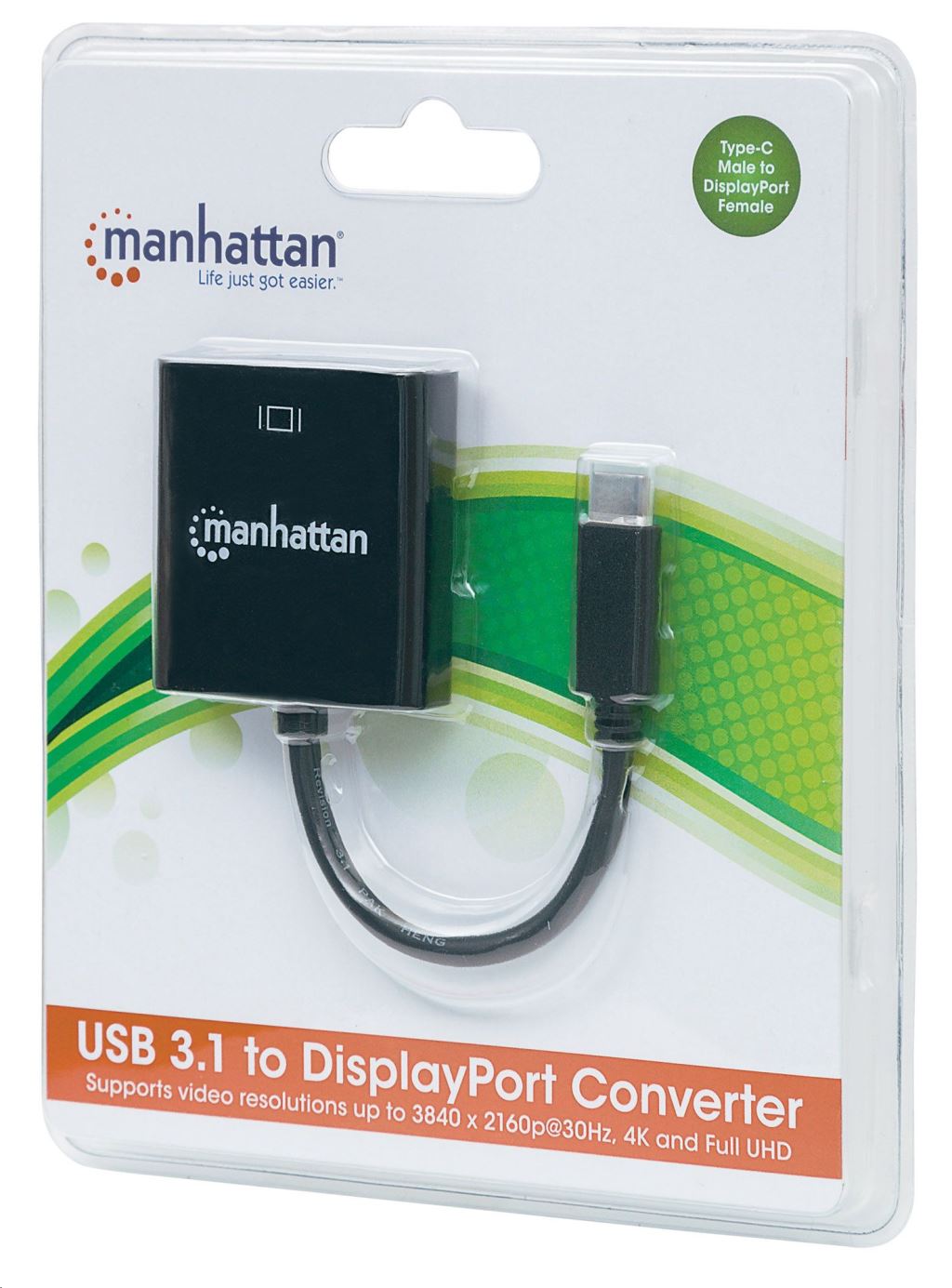 Manhattan USB-C 3.1 to DisplayPort átalakító (152020)