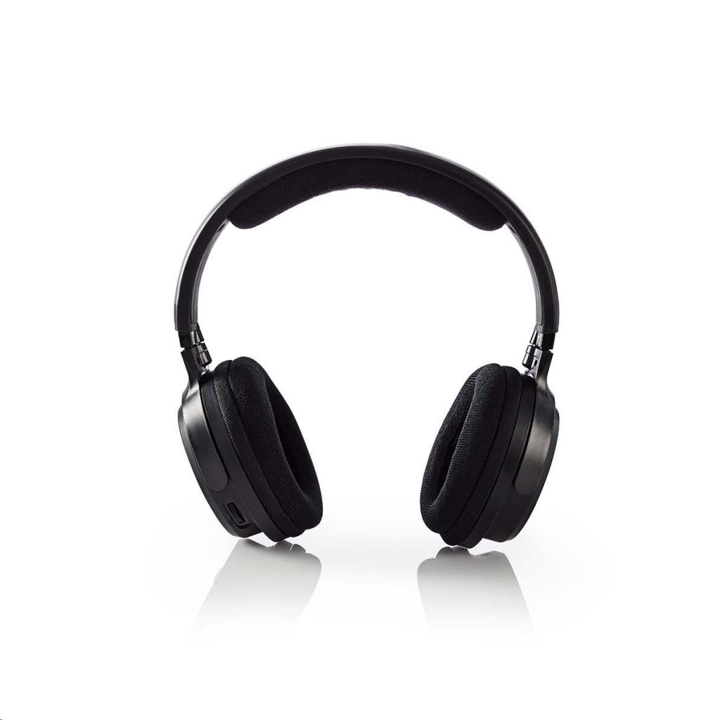 Nedis Rádiófrekvenciás vezeték nélküli fejhallgató fekete (HPRF200BK)