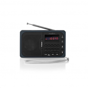 Nedis FM Rádió (USB-port és microSD-kártya nyílás) fekete-szürke (RDFM2100GY)