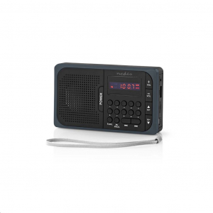 Nedis FM Rádió (USB-port és microSD-kártya nyílás) fekete-szürke (RDFM2100GY)