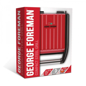 George Foreman 25030-56 Steel kompakt grill piros