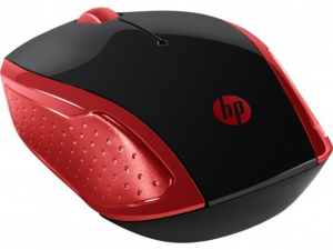 HP 200 vezeték nélküli optikai egér vörös-fekete (2HU82AA)