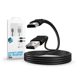 XPRO Smart töltő/adatkábel MicroUSB - USB fekete 1m  (115265)