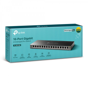 TP-Link TL-SG116E 10/100/1000 16 portos Gigabit Unmanaged Pro asztali switch