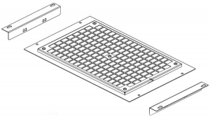 Conteg ventilátor panel keret (4,5,6) szürke szűrő nélküli (DP-VER-06)