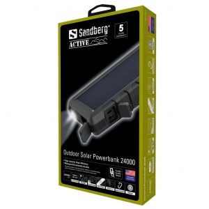 Sandberg kültéri napelemes Power Bank / Vésztöltő 24000mAh  (420-38)