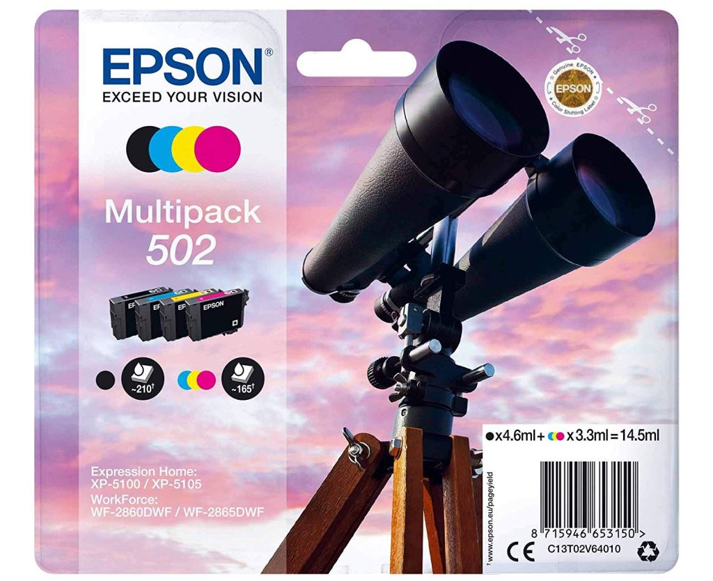 Epson 502 tintapatron Multipack 4 színű (C13T02V64010)