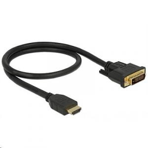 Delock 85652 HDMI male to DVI 24+1 male kétirányú kábel, 1m