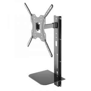 LogiLink TV tartó fali konzol A/V polccal, dönthető, forgatható 32–55" max 30 kg fekete  (BP0048)