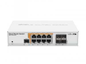 MikroTik CRS112-8P-4S-IN Smart PoE Switch asztali