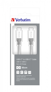 Verbatim USB-C összekötő kábel, 30cm (48867)