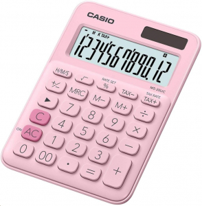 Casio MS-20UC-PK asztali számológép, rózsaszín