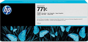 HP 771C 775 ml-es DesignJet tintapatron fot&oacute;fekete (B6Y13A)
