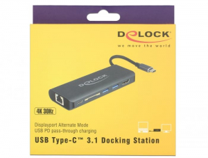 Delock USB Type-C 3.1 Docking Station 4K 30Hz antracit (87721)