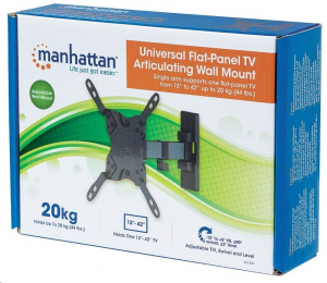 Manhattan TV LED/LCD/PDP forgatható falikar 13-42'' 20kg VESA fekete  (461399)