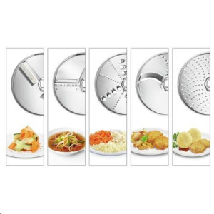 Bosch MUZ5VL1 VeggieLove zöldségszeletelő és -aprító készlet - MUM5.-hez, reszelő-, szeletelő-, aprítótárcsák - 5db