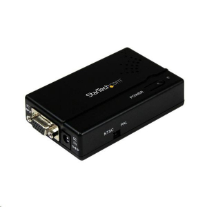 Startech.com nagyfelbontású VGA -> kompozit (RCA) vagy S-Video konverter - PC a TV-hez (VGA2VID)