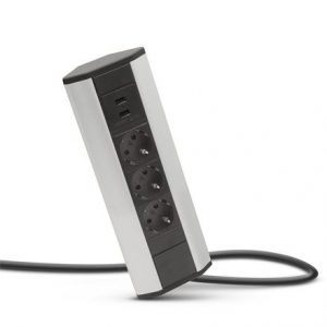 Delight sarok eloszt&oacute; 3 aljzat + 2 USB csatlakoz&oacute; (20483)