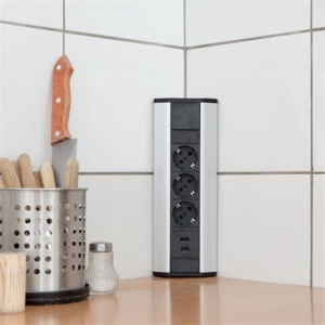 Delight sarok eloszt&oacute; 3 aljzat + 2 USB csatlakoz&oacute; (20483)