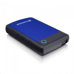 4TB 2.5" Transcend StoreJet 25H3P külső winchester USB 3.0 (TS4TSJ25H3B) ütésálló fekete-kék