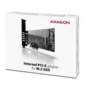 Axagon PCIE NVME+NGFF M.2 SSD adapter fekete (PCEM2-D)