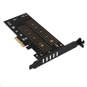 Axagon PCIE NVME+NGFF M.2 SSD adapter fekete (PCEM2-DC)