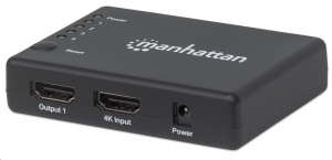 Manhattan AV elosztó splitter HDMI 1.4 1x4 4K@30Hz UHD AC teljesítmény (207706)